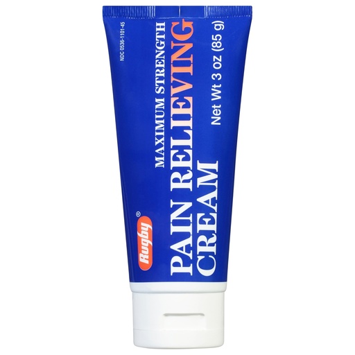 [BRSWECQBCJYRMCY2] Rugby Maximum Strength Pain Relieving Cream - Made with Menthol and Methyl Salicylate - Offers Temporary Joint and Muscle Soreness Relief - 3 Oz. (1 Pack)