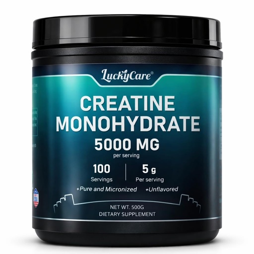 [BRSRAAY5CEPAEYDZ] Creatine Monohydrate Powder 500g | Pure Creatine for Muscle, Energy, Recovery & Strength | Vegan, Gluten Free, Easy to Digest | 100 Servings for Men & Women
