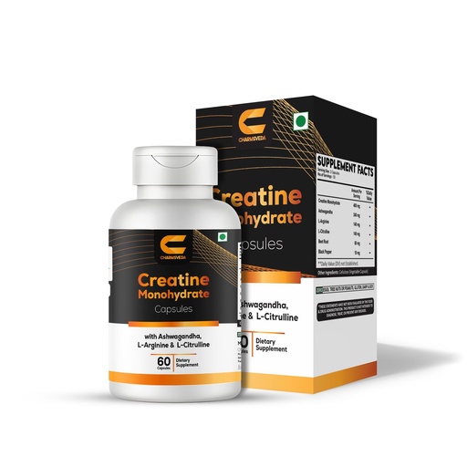 [BRSREBA6AAMWODTZ] Creatine Monohydrate Capsules with Ashwagandha, L-Arginine & L-Citrulline – Support Joint & Muscle Health, Overall Wellness & Immune Support* – 60 Vegan Capsules