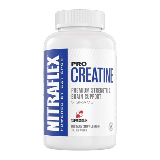 [BRSREEITBB6AAYI3] GAT SPORT Pro Creatine Capsules, Strengh, Wellness, Brain Health, Enhanced Absorption, 5 Grams, 180 Veggie Capsules