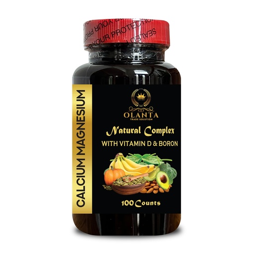 [BRSRACQKBMFQGYLL] Calcium Magnesium Complex with Vitamin D & Boron – Vital Nutrients for Active Lifestyles - Immune Booster, Amino Acid chelate, Non-GMO, Gluten Free - 1 Bottle 100 Capsules