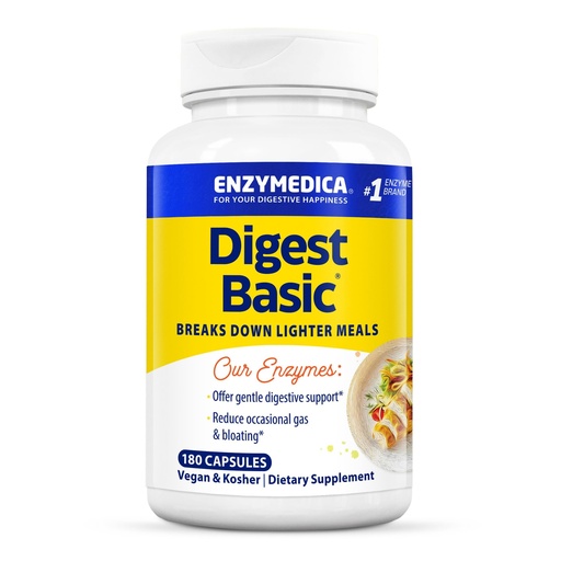 [BRSWIFAIOANBEDAZ] Enzymedica - Digest Basic, Essential, Full Spectrum Digestive Enzymes, 180 Capsules