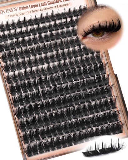 [BRSREEIEB57RGALF] Goddvenus Manga Lash Clusters With Spikes Wispy Cluster Eyelash Extensions Fluffy Anime Eyelashes Clusters Reusable Faux Mink Fairy Individual Lash Extension (D Curve 12-18mm 204 pieces)