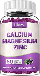 [BRSRAEIOOIIW2YLU] 2 Pack Calcium Magnesium Zinc Gummies with Vitamin C D3 K2, Calcium Gummies for Bone, Muscle, Calm & Zzz Support, High Absorption Formula with Magnesium Zinc Potassium, Elderberry Flavored 120 Cts