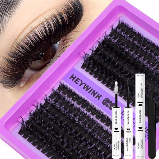 [BRSREHT3BMBRY3TZ] Lash Clusters Kit 80D 100D Individual Lashes D Curly Cluster Eyelash Extensions 10-18mm Eyelash Extension Kit DIY Lash Extension Kit Thick False Eyelashes Kit(80D+100D 10-18MM Thick Kit)