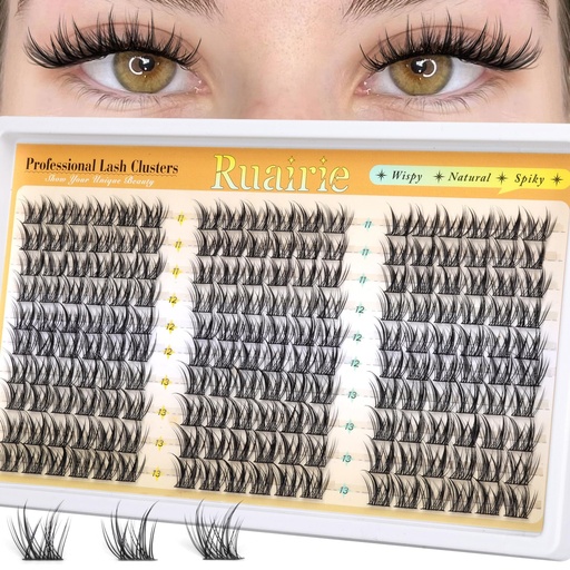 [BRSREEACDN6RYD3X] Manga Lash Clusters Wispy Eyelash Clusters Natural 180pcs Individual Lashes Spiky Lashes Clusters C Curly Cluster Eyelash Extensions 11-13mm DIY at Home Eyelashes Clusters by Ruairie
