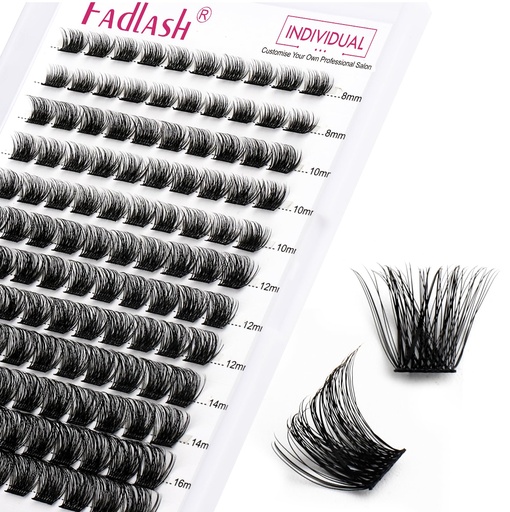 [BRSRO2QBCQHGGCQ7] Lash Clusters DIY Eyelash Extensions 144 Clusters Lashes D Curl 0.07 Natural Individual Lash Extensions Mixed Tray False Eyelashes Soft & Strong Thin Band DIY at Home (F32-0.07D, 8-16mm)