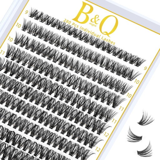 [BRSRMYADAF5R4FD5] B&Q Lash Clusters 280PCS Natural Eyelash Clusters 40D D 9-16mm Individual Lash Wispy Eyelash Extension with Soft Thin Band Classic Look Pestañas Postizas Comfortable DIY at Home(40D-D-9-16mm)