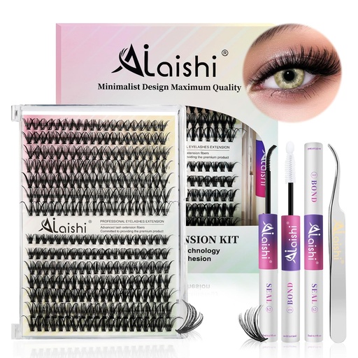 [BRSREZTRB4DWYYA7] Lash Clusters Kit, DIY Cluster Eyelash Extensions 9‑16mm, 30D+40D, 280pcs, D Curl Natural Volume Lashes with Lash Bond and Seal, Tweezers–Waterproof Fake Cat Eye Wispy Individual Clusters(16MIX1-1-S)