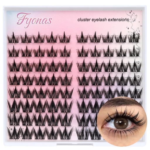 [BRSRA2YHOQGRUHLA] Lash Clusters Manga Eyelash Clusters Spiky Cluster Eyelash Extensions 80Pcs C Curl Individual Lashes Volume Anime Lash Clusters with Thin Band Cosplay Lashes DIY at Home (Cutey)