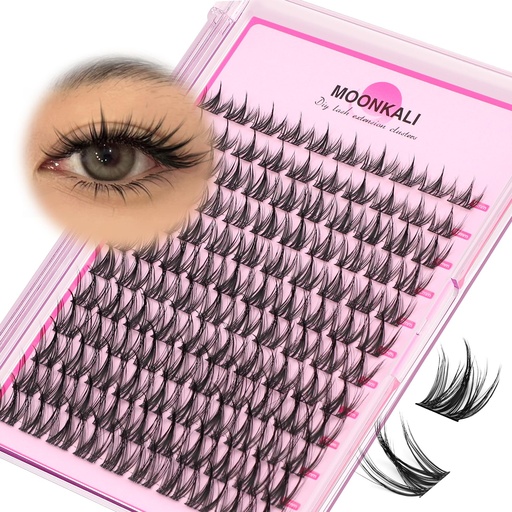 [BRSRACAHAUCRUHT3] MOONKALI Natural Lash Clusters Wispy Eyelash Clusters Manga Cluster Eyelash Extensions 10-16MM CC Curly Fairy Lashes Cluster Eyelashes Individual Lashes DIY Eyelash Extensions 120PCS Lash Exrension