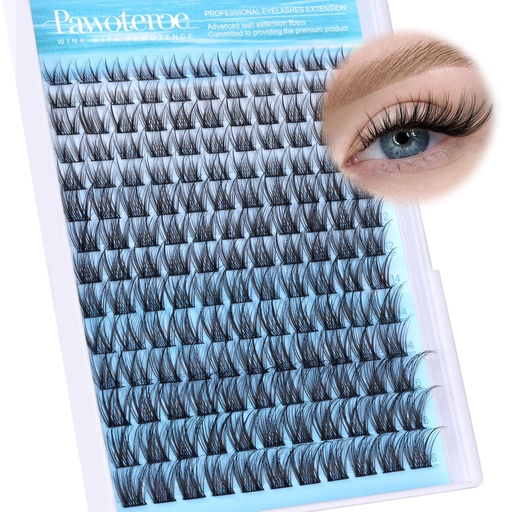 [BRSRAGQ7CB4GK3LA] Pawotence Wispy Lash Clusters Natural Cluster Eyelash Extensions 154pcs Individual Lashes 8-16mm Cluster Lashes Extension DIY False Eyelashes Soft Comfortable Natural Eyelash Clusters with Thin Band