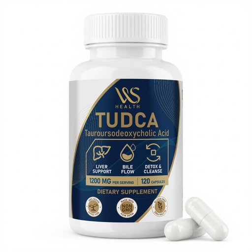 [BRSRGBIBBZ4AI3T4] TUDCA Supplement 1200mg - Premium Vegan Bile Salts for Liver Support, Gallbladder & Digestion - Organic Bile Flow Enhancer & Advanced Liver Detox Cleanse - 120 Capsules