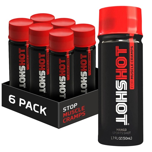 [BRSWKF35BEOW2CY7] HOTSHOT 1.7 Fl Oz Pack of 6 - Spicy Mango Muscle Cramp Relief Drink