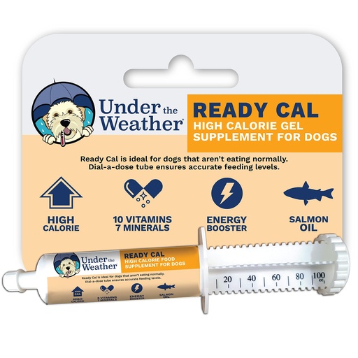 [BRSWGHYECN7R4H3Z] Under the Weather Pet | Ready Cal for Dogs 100cc | High Calorie Supplement | Weight Gainer and High Calorie Booster | 10 Vitamins, 7 Minerals & Omega Fatty Acids