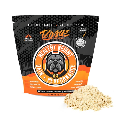[BRSWYAQNCIPQO23F] ROGUE PET SCIENCE Healthy Weight - Natural Weight Gainer for Dogs - High Calorie Tasty Dog Food & Cat Food Topper - Supports Weight Gain, Gut Health & Digestion - Helps Provide Natural Energy (2 lbs)