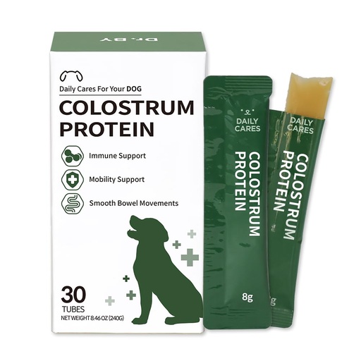 [BRSRMFDQOF4AODIY] Doctor By Colostrum Protein for Dogs and Puppy – Weight Gain Supplement for Dog - Muscular Strength and Immune System Support with Colostrum, Whey Protein Isolate, Goat Milk – 30 Tubes