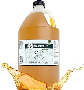 [BRSWGGIPBUBRAAD7] Zatural Flaxseed Oil Naturally Grown 100% Pure Flax Seeds Cold Pressed Vegan Omega Fatty Acids 128oz (1 Gallon)