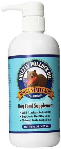 [BRSWIED4DIAA23LI] Grizzly Pollock Oil Dog Food Supplement, 16 Ounce