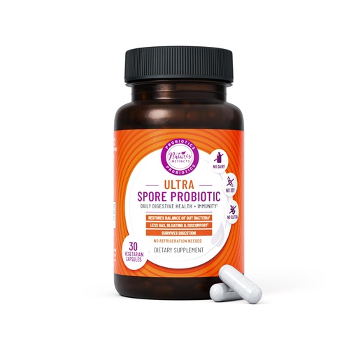 [BRSWGFL6BAMWA3YZ] Ultra Spore Probiotic with Live Strains | Daily Soil Based Probiotic for Digestive Support & Gut Health | Soy-Free, Dairy-Free, Gluten-Free, Non-Refrigerated Probiotics, 30 Capsules
