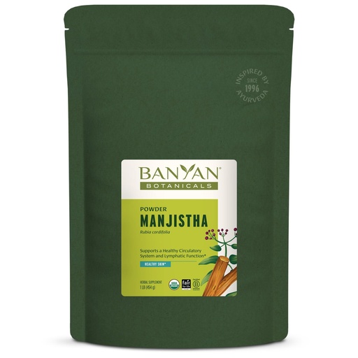 [BRSWI2Y7CMGRAC3A] Banyan Botanicals Manjistha Powder – Organic Manjistha Supplement – Ayurvedic Blood Cleanse & Lymphatic System Support* – 1 lb. – Non-GMO Sustainably Sourced Certified Fair for Life Fair Trade