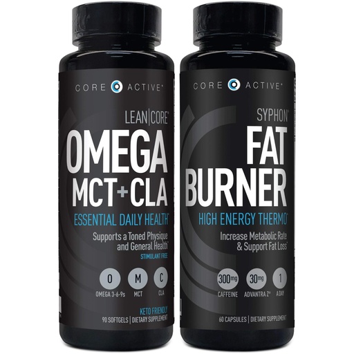 [BRSWYHAKA4BBOH3J] (CORE)ACTIVE Lean Core Omega + MCT (90 Servings) Syphon Thermogenic Fat Burner (60 Capsules)