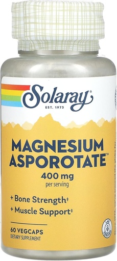 [BRSWIYQAO4HRE2LE] Solaray Magnesium Asporotate Supplement, 200 mg, 60 Count