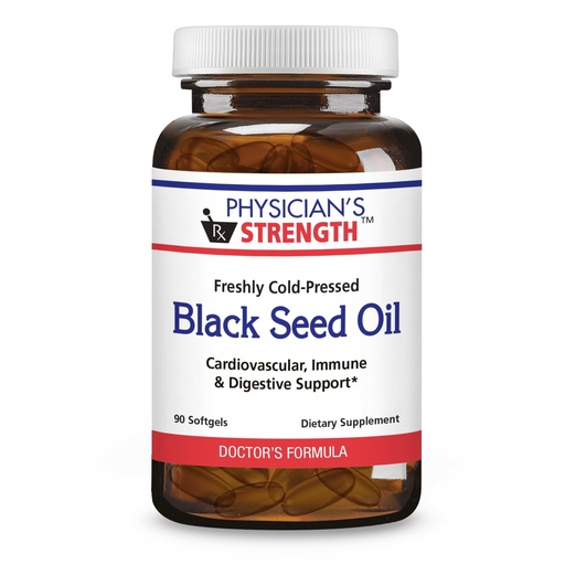 [BRSW2CQRDEMQ4FLF] Physician's Strength Black Seed Oil Gelcaps - 90 Softgels - Supports Healthy Body Response - Freshly Cold Pressed - Non-GMO - 45 Servings