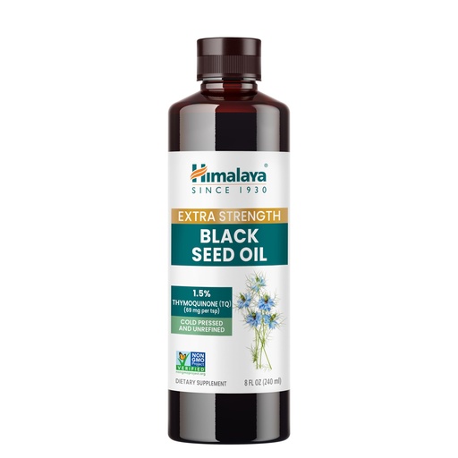 [BRSREEA2OQFAO2DZ] Himalaya Extra Strength Black Seed Oil, Cold-Pressed & Unrefined, 1.5% Thymoquinone (69 mg per TSP), 8 oz