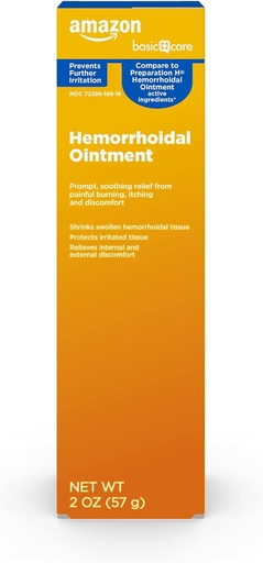 [BRSWGAYDDEIBECTJ]   Basic Care Hemorrhoid Ointment, Hemorrhoid Treatment, Pain Relief, Relieves Burning, Itching and Discomfort, 2 ounce (Pack of 1)