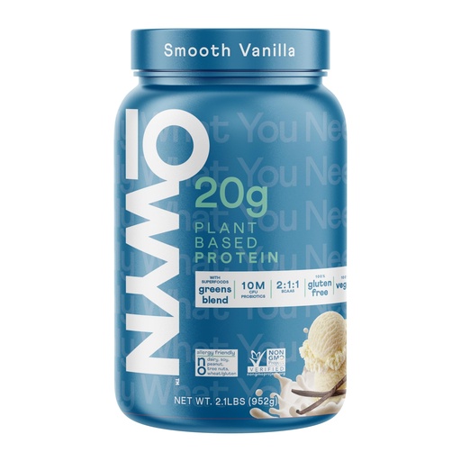 [BRSWYZY6AF6A2AL4] OWYN Only What You Need Vanilla Flavored Protein Powder, 20g Protein, 4g Sugar, Dairy Free, Plant Pased Protein Powder, 2LB