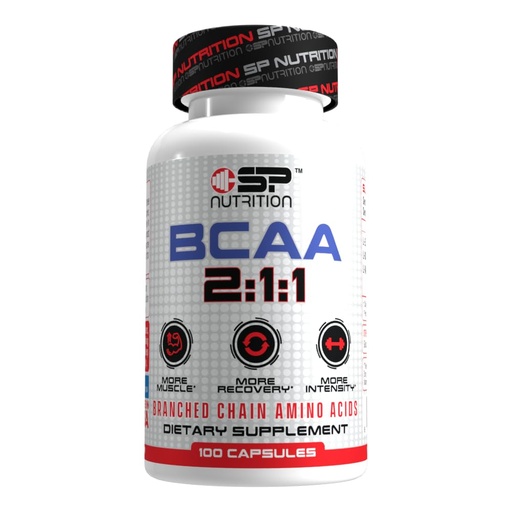 [BRSRECT4B4HWOGQ6] SP Nutrition BCAA 2:1:1 Capsules, 100 Count, Branched Chain Amino Acids with L-Leucine, L-Isoleucine, L-Valine for Muscle Growth and Recovery