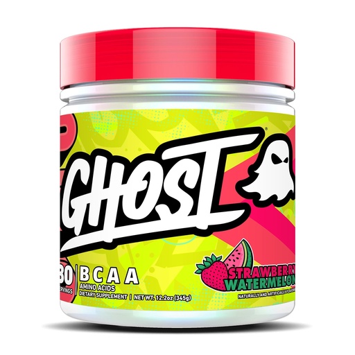 [BRSRECT2A4PGOH3U] GHOST BCAA Powder Amino Acids Supplement, Strawberry Watermelon - 30 Servings - Sugar-Free Intra, Post & Pre Workout Amino Powder & Recovery Drink, 7G BCAA