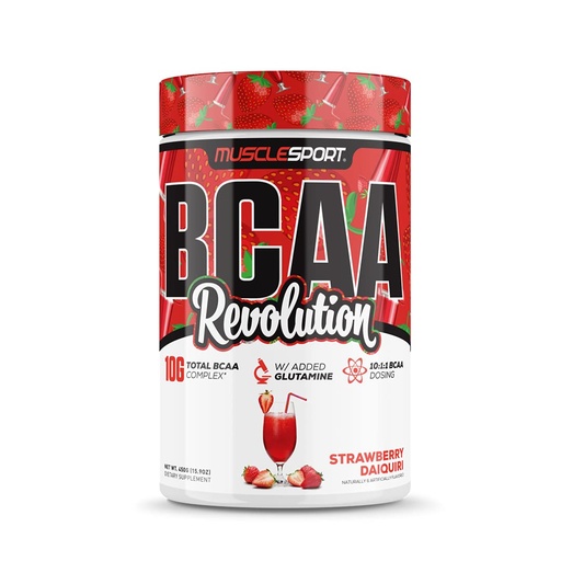 [BRSW2ZIROAGQY3DL] Musclesport BCAA Revolution Amino Acid Powder Supplement for Men & Women - Intra Workout Training Complex - Recovery Supplement… (Strawberry Daiquiri, 30 Servings)