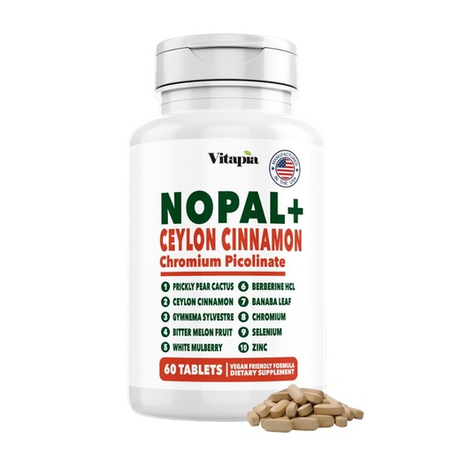 [BRSRAATYBUAROFAV] Vitapia Nopal Cactus Extract for Antioxidant, Skin, Metabolism, Wellness, Heart Health Support - 60 Multi Capsules - Non GMO, Gluten Free Supplement