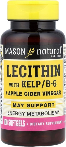 [BRSWIEADOUHWODLO] MASON NATURAL Lecithin with KELP, B 6 Plus Cider Vinegar