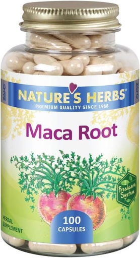 [BRSWIYQYO56WA2TC] Nature's Herbs Maca Root, 500 mg, 100 Capsules