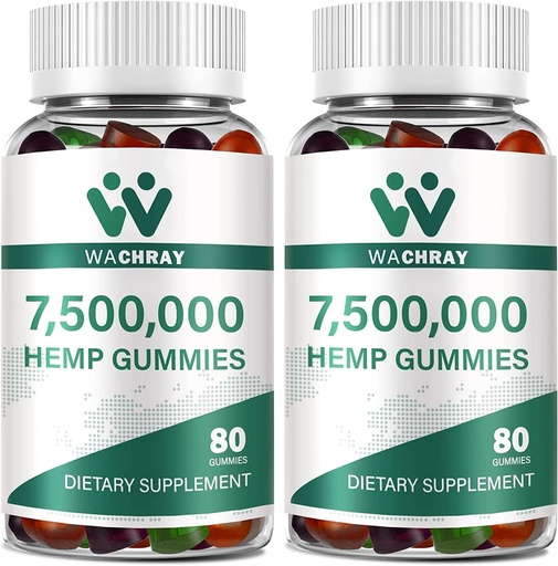 [BRSRGCQBCUFWMFY4] Hemp Gummies for Sleep Anxiety Pain Inflammation Relief Chewable High Potency Premium Ultra Strength Organic 100% Natural Hemp Gummy Low Sugar for Adults 2 Packs