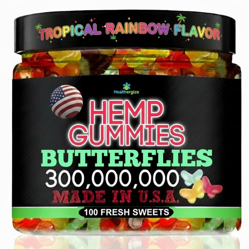[BRSRGYIEOV7QOAAZ] Hemp Gummies for Sleep Calm Night Peaceful Day Relaxation - Fruity Gummy Bear Edibles Candy-Made in USA -100 Butterfly Count