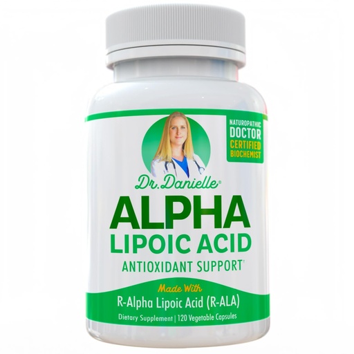 [BRSWIGAYCMDBWGA7] Alpha-Lipoic Acid by Dr. Danielle, Neuropathy Support, Non-GMO, Gluten-Free, Vegan, Soy-Free, Promotes Healthy Blood Sugar, Alpha R Lipoic Acid R-ALA, R-ALA, 120 Veggie Caps