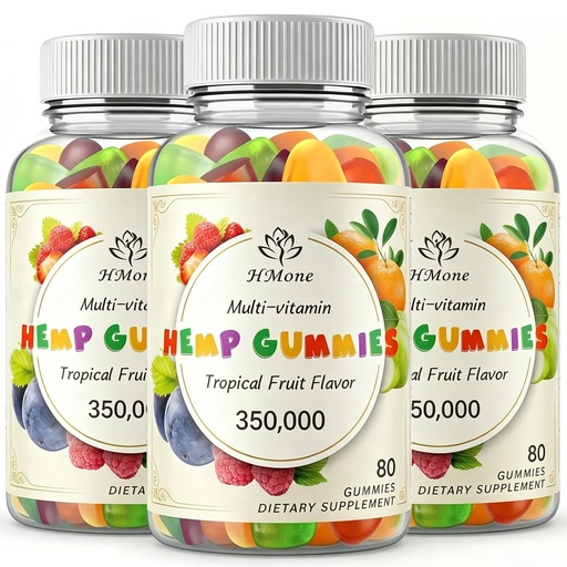 [BRSRGCQCCEDWMDYY] Hemp Gummies Advanced for Pain, Sleep, Anxiety - High Potency Pure Organic Hеmp Oil Extract Supplement - 100% Natural Extra Strength Hemp Gummy - Vegan Non-GMO 3 Packs