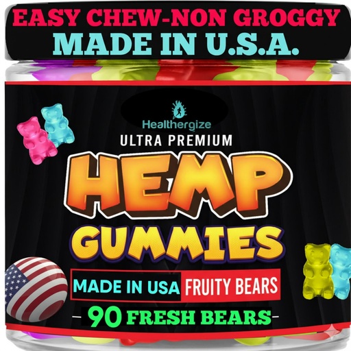 [BRSRAYYFOINAOH35] Hemp Gummies for Sleep and Relaxation-Fresh Fruity Candy Flavors-Peace and Calm Hemp Oil Gummy Bear Edibles-Made in USA-90 Bears