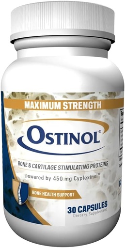 [BRSWYAQPDNYBUCQ4] Ostinol Maxiumum Strength 450mg. Bone & Joint Supplement. Stem Cell Activation Certified. Bio Active Protein Complex for Moderate Bone Loss & Moderate Joint Disfunction. 30 Capsules
