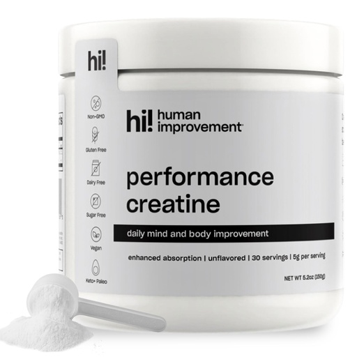 [BRSREYLYBUIWG3A2] Human Performance Creatine Powder | Micronized Creatine Monohydrate for Strength, Energy & Focus | Supports Muscle Power & Endurance | 30 Servings