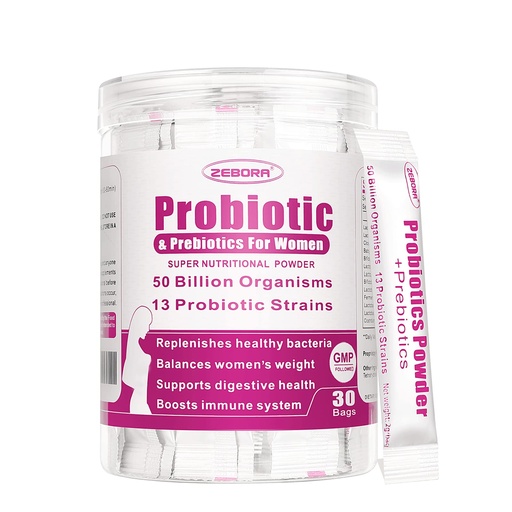[BRSWGBTYOQFAYCTU] Probiorics for Women Probiotics Powder 50 Billion CFUs 13 Strain, Women's Probiotics with Prebiotics for Digestive Health and Immune Support, Cranberry for Urinary & Vaginal Health 30-Day-Supply