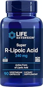 [BRSWGAIFCMAQYYD7] Life Extension Super R Lipoic Acid 240mg, 90 Capsules, Vegetarian