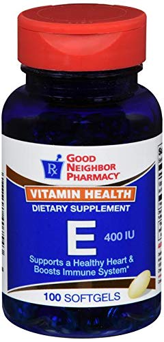 [BRSWIH32AZ7RUHY7] Good Neighbor Pharmacy Vitamin Health Dietary Supplement E 400 Iu 100 Softgels