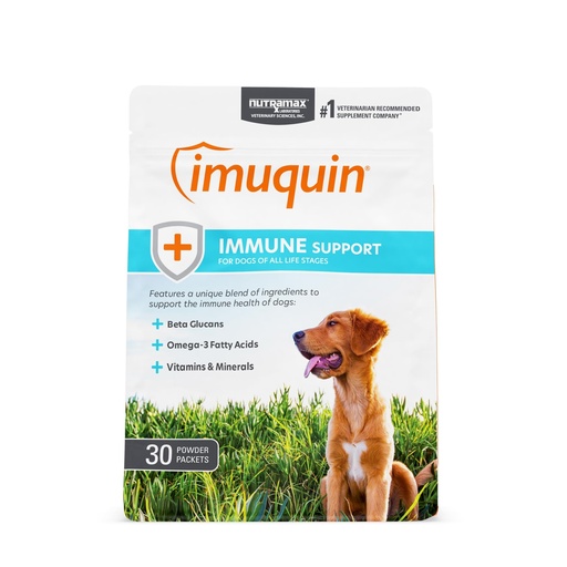 [BRSRMZD3AB6GCAL2] Nutramax Laboratories Nutramax Imuquin Immune Health Supplement Powder for Dogs, with Beta Glucans, Marine Lipids, Vitamins and Minerals, 30 Packets