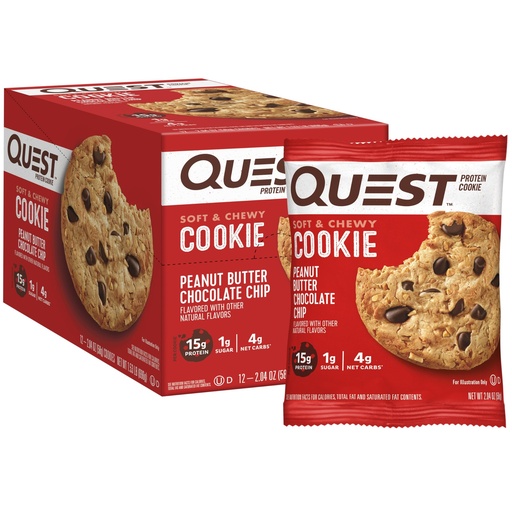 [BRSRAYYYOUIRG2AZ] Quest Double Chocolate Protein Bars & Peanut Butter Chocolate Chip Protein Cookie Bundle, 12 Count Each