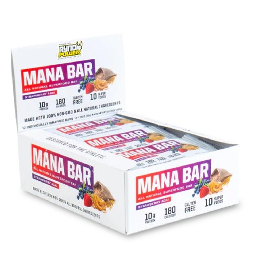 [BRSROGIKOJ6GEYDP] Ryno Power Mana Protein Bar Caddy (12 Servings) 'Strawberry Acai'